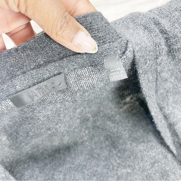 Atm‎ Anthony Thomas Melillo Longline Cashmere Cardigan Sz Medium Heathered Grey - Picture 4 of 8